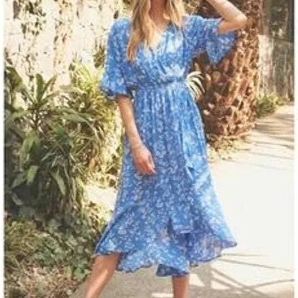 NWT KORI blue floral sundress  1XL
